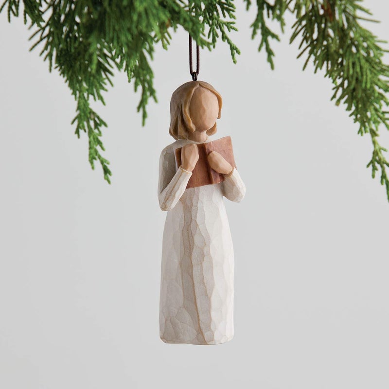 Willow Tree Love of Learning Ornament, Sculpted Hand-Painted Figure - Image 2